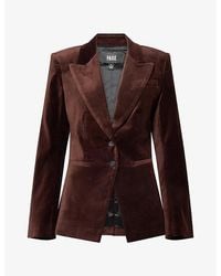 PAIGE - Chelsee Single-Breasted Stretch-Cotton Blazer - Lyst