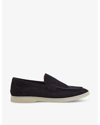 Reiss - Kason Contrast-stitch Suede Loafers - Lyst