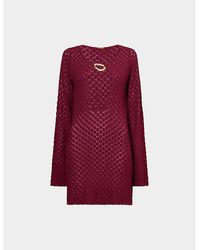 Away That Day - Havana Cut-Out Crochet Mini Dress - Lyst