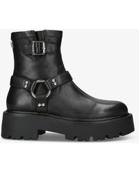 Carvela Kurt Geiger - Stride Buckle-embellished Leather Ankle Boots - Lyst