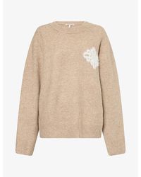 The Couture Club - Fluffy Crew-Neck Knitted Jumper - Lyst
