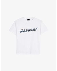 The Kooples - Logo-Print Short-Sleeve Cotton T-Shirt - Lyst