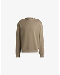 HUGO - Crewneck Branded Cotton-Jersey Sweatshirt - Lyst