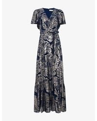 Phase Eight - Azale Filcoupe Tie-Waist Woven Maxi Dress - Lyst