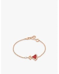 BVLGARI - Divas' Dream 18Ct Rose- 0.10Ct And 0.21Ct Brilliant-Cut Diamond Bracelet - Lyst
