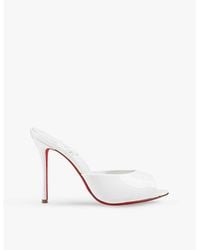 Christian Louboutin - Me Dolly 100 Patent Leather Heeled Mules - Lyst