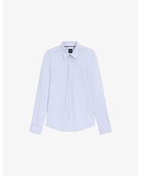 BOSS - Graphic-Print Regular-Fit Stretch-Woven Shirt - Lyst