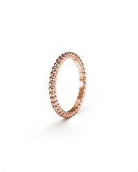 Van Cleef & Arpels - Perlée 18ct Rose-gold Ring - Lyst