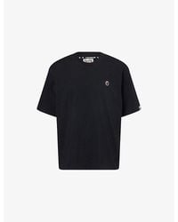A Bathing Ape - One Point Logo-Embroidered Cotton-Jersey T-Shirt - Lyst