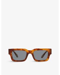 Giorgio Armani - Ar8184u Rectangular-frame Tortoiseshell Acetate Sunglasses - Lyst