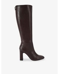 KG by Kurt Geiger - Trix Faux-Leather Heeled Knee-High Boots - Lyst