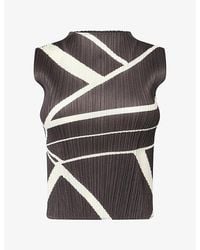 Pleats Please Issey Miyake - Fold Sleeveless Knit Top - Lyst