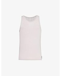 Calvin Klein - Scoop-neck Relaxed-fit Stretch-recycled Modal Top X - Lyst