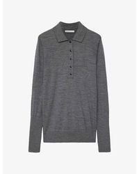 AllSaints - Martel Long-Sleeve Wool Polo - Lyst