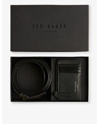 Ted Baker - Santel Bovine-leather Cardholder And Belt Set - Lyst