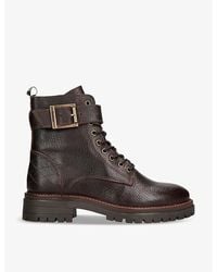 Barbour - Heidi Lace-Up Leather Ankle Boots - Lyst