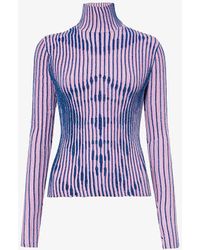Jean Paul Gaultier - Trompe L'oeil Slim-fit Wool-blend Knitted Top - Lyst