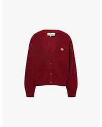 The Couture Club - Emblem Fluffy Knitted Cardigan - Lyst