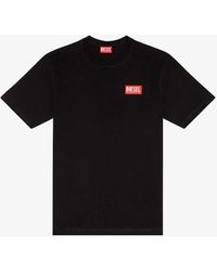 DIESEL - T-just Logo-print Short-sleeve Cotton T-shirt - Lyst