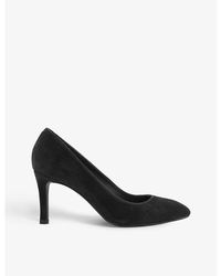 Dune - Adele Round-toe Suede Courts - Lyst
