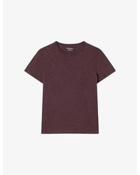 Whistles - Posie Double-Trim Cotton T-Shirt - Lyst
