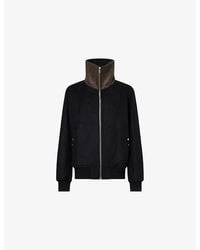 Rick Owens - Dracuflight High-Neck Wool Bomber Jacket - Lyst