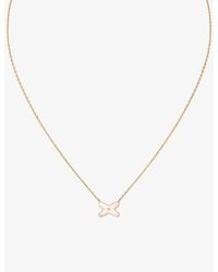 Chaumet - Jeux De Liens 18Ct Rose- 0.01Ct Brilliant-Cut Diamond And Mother-Of-Pearl Pendant Necklace - Lyst
