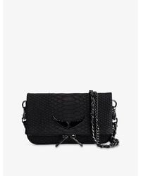 Zadig & Voltaire - Rock Nano Soft Savage Leather Clutch Bag - Lyst