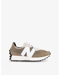 New Balance - 327 Suede And Mesh Low-Top Trainer - Lyst