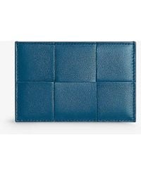Bottega Veneta - Cassette Intrecciato-woven Leather Card Holder - Lyst