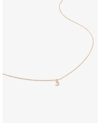 Monica Vinader - Small Letter J 14ct Yellow-gold Pendant Necklace - Lyst