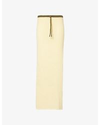 HYPHEN - Crochet-Knit Cotton-Blend Maxi Skirt - Lyst