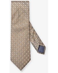 Eton - Geometric-weave Silk Tie - Lyst