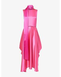 ROKSANDA - Aela Hammered Satin Maxi Dress - Lyst