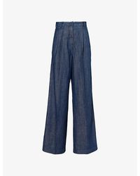 Weekend by Maxmara - Vy Pleated Wide-leg Mid-rise Denim Jeans - Lyst