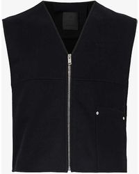 Givenchy - Brand-embroidered V-neck Cotton Vest - Lyst