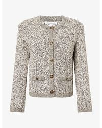 Veronica Beard - Rexton Structured Cotton-Blend Cardigan - Lyst