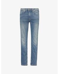 PAIGE - Federal Slim Straight-leg Mid-rise Stretch-denim Blend Jeans - Lyst