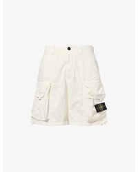 Stone Island - Ripstop Cotton Cargo Shorts - Lyst