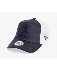 KTZ - New York Yankees League Brand-embroidered Cotton-twill Trucker Cap - Lyst