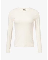 ME+EM - Slim-Fit Ribbed Cotton-Blend Top - Lyst
