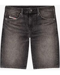 DIESEL - Faded-wash Slim-fit Denim Shorts 8 - Lyst