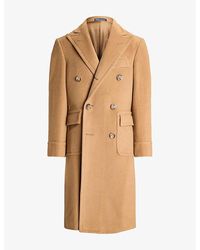 Polo Ralph Lauren - Lapel-Collar Double-Breasted-Hair Overcoat - Lyst