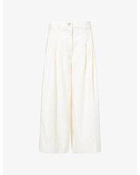ME+EM - Double-Pleat Wide-Leg Woven Culottes - Lyst