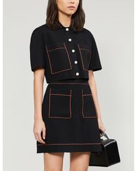 Sandro Elan Woven Cardigan - Black