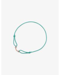 Tiffany & Co. - Tiffany T Smile 18Ct Rose- And 0.03Ct Diamond Cord Bracelet - Lyst