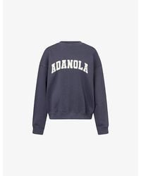 ADANOLA - Varsity Oversized Cotton-Fleece Sweatshirt - Lyst