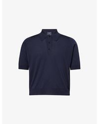John Smedley - X Bill Nighy Short-Sleeve Merino Wool Polo Shirt - Lyst