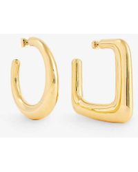 Jacquemus - Les Grandes Creoles Ovalo Mismatched Gold-tone Hoop Earrings - Lyst