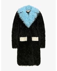 Marni - Long Contrast Lamb-Shearling Jacket - Lyst